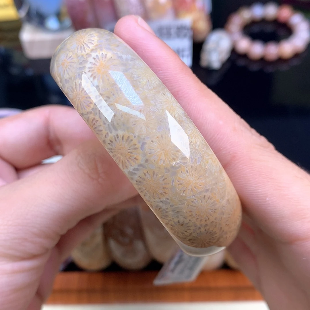 【闪购商品】颈饰未镶嵌硅化珊瑚（珊瑚玉）56号向日葵大花58圈
