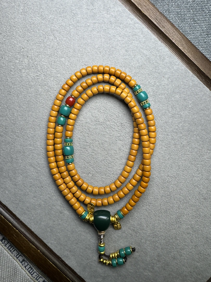 5.7清水核尖满配雪巴琉璃108脖挂