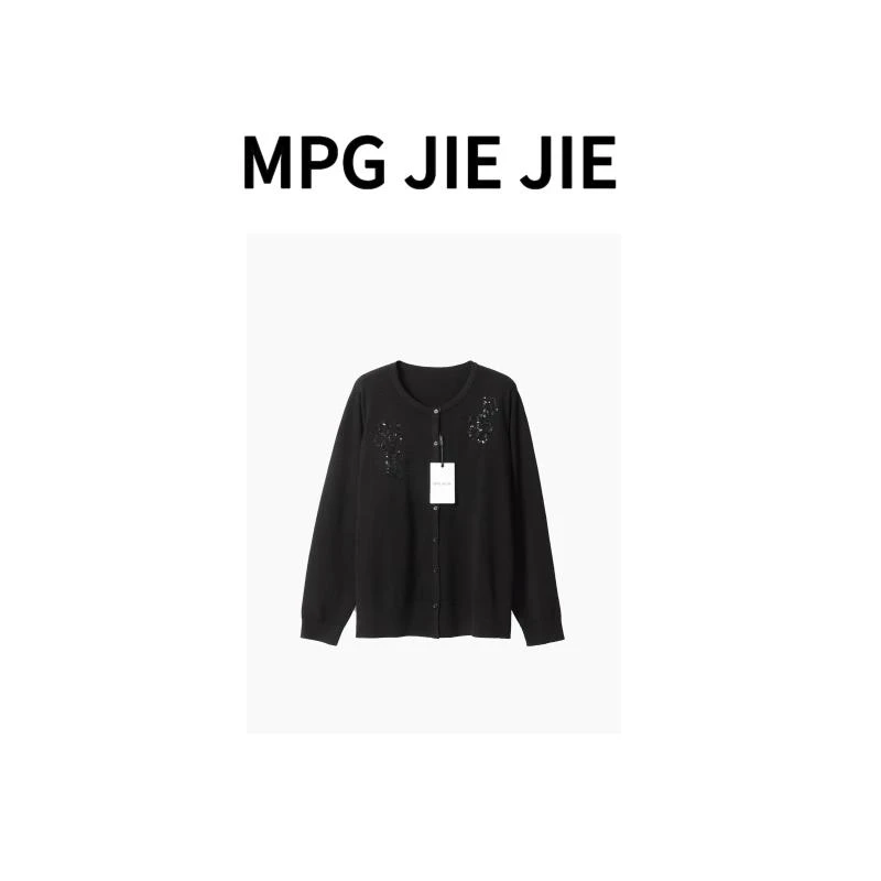 MPG JIEJIE【花艺】春秋大码长袖针织时尚休闲百搭毛针织衫