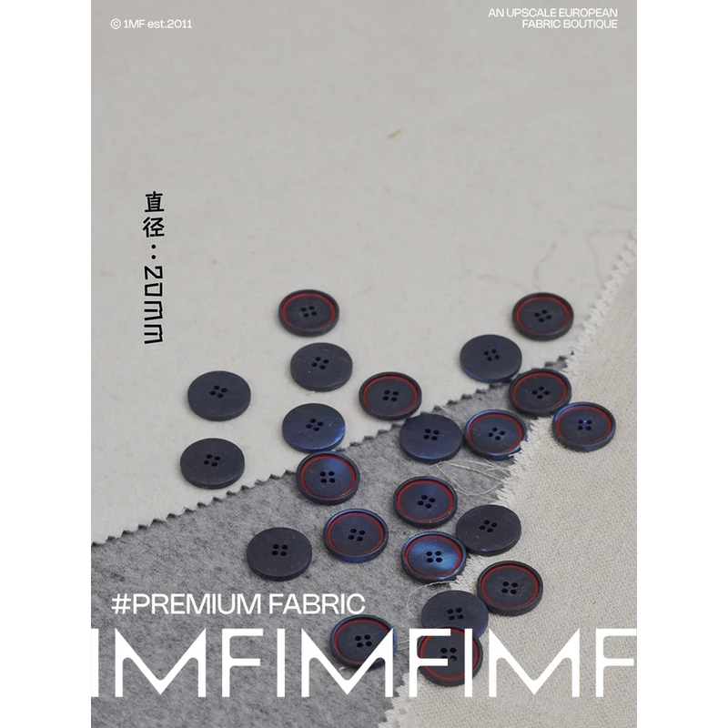 2826M意大利贝壳（TRC/15465/B455/OP）32L-20MM暗蓝色圆纽扣辅料