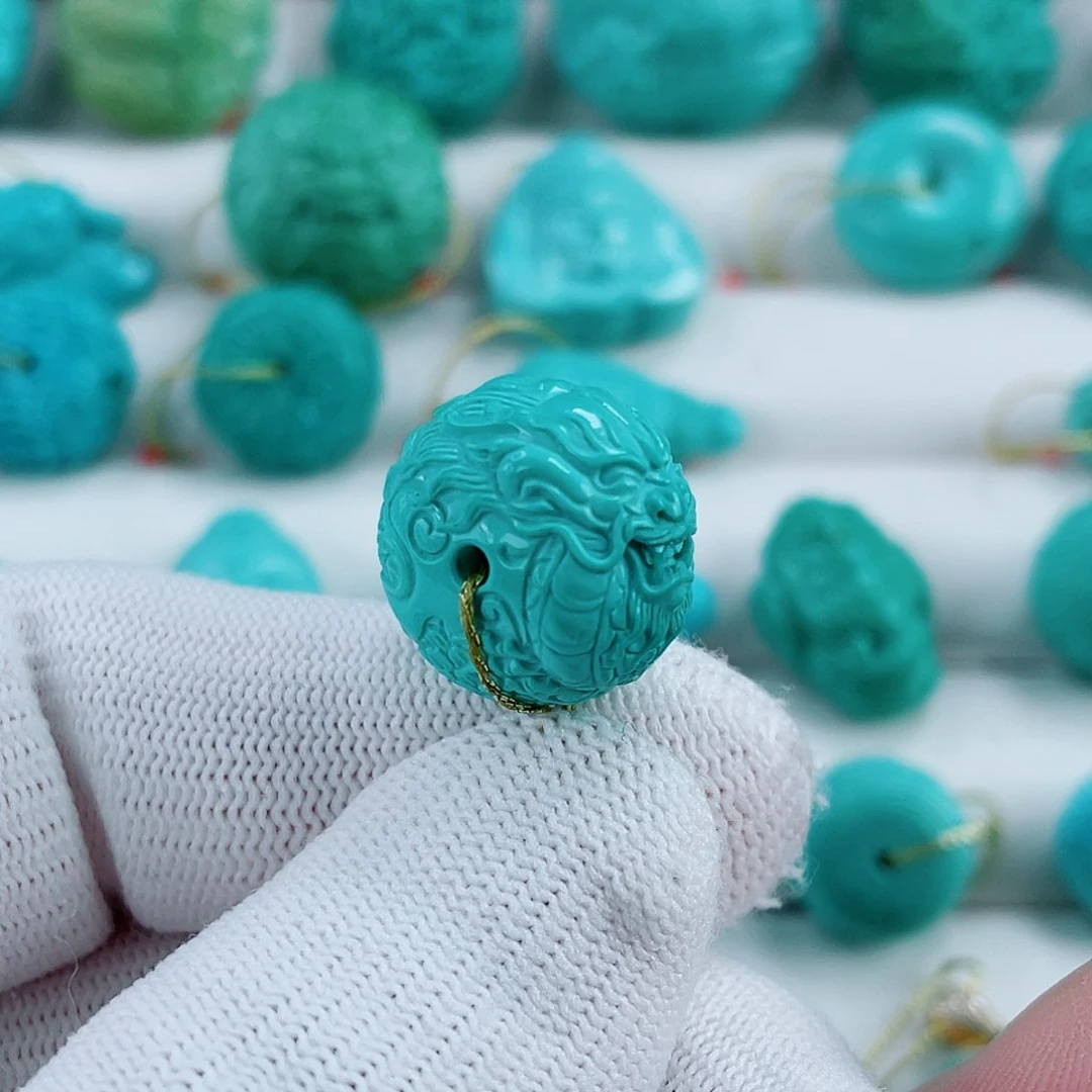 绿松石未镶嵌车挂直径17.6