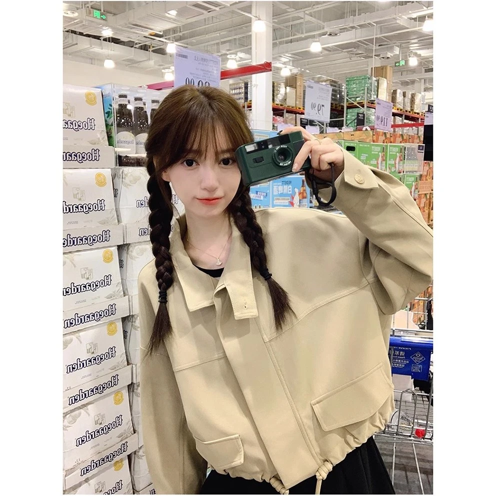 2025新款春秋季女装休闲时尚短款百搭夹克外套显瘦上衣-9122款