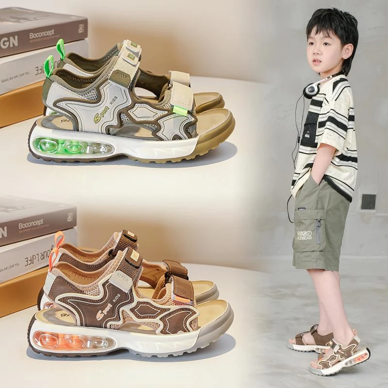 FAVMARTHA男童凉鞋中大童男孩童鞋子2025新款夏季超软防滑防臭宝