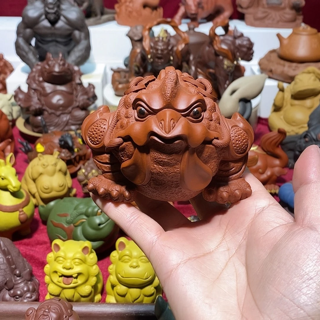 紫砂茶宠宜兴紫砂鸡蟾