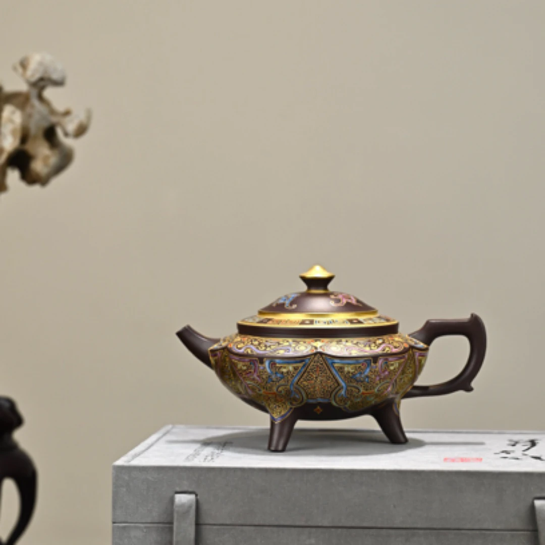 螭龙挂如意·全手工   大拍陶手汪庆红作品（珏窑） 310cc