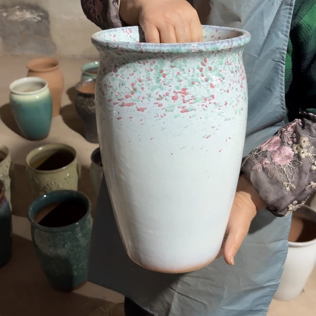 紫砂花盆口20高33一个