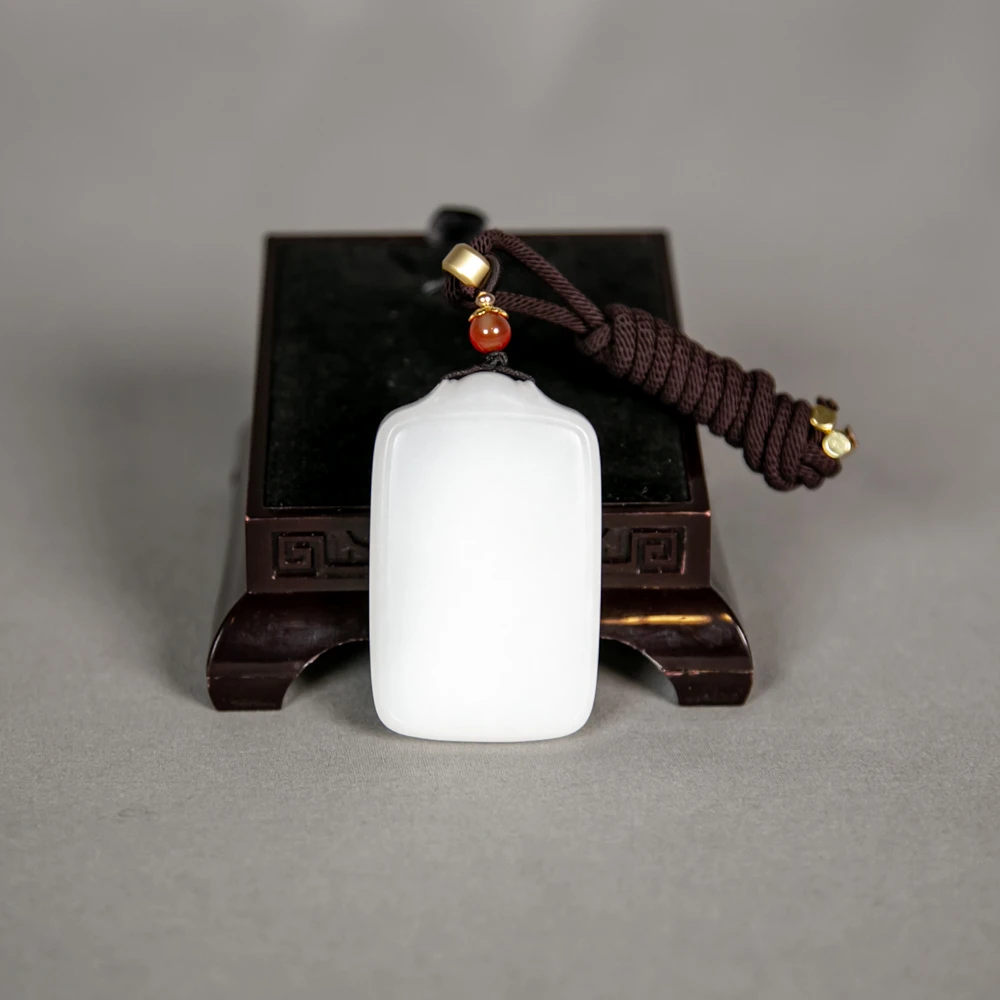 和田玉无事牌吊坠WY10087