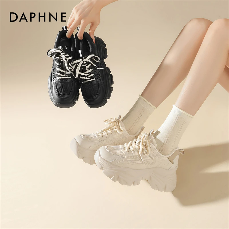 达芙妮爆款老爹鞋女款2025春季网红超火厚底增高显脚小休闲运动鞋