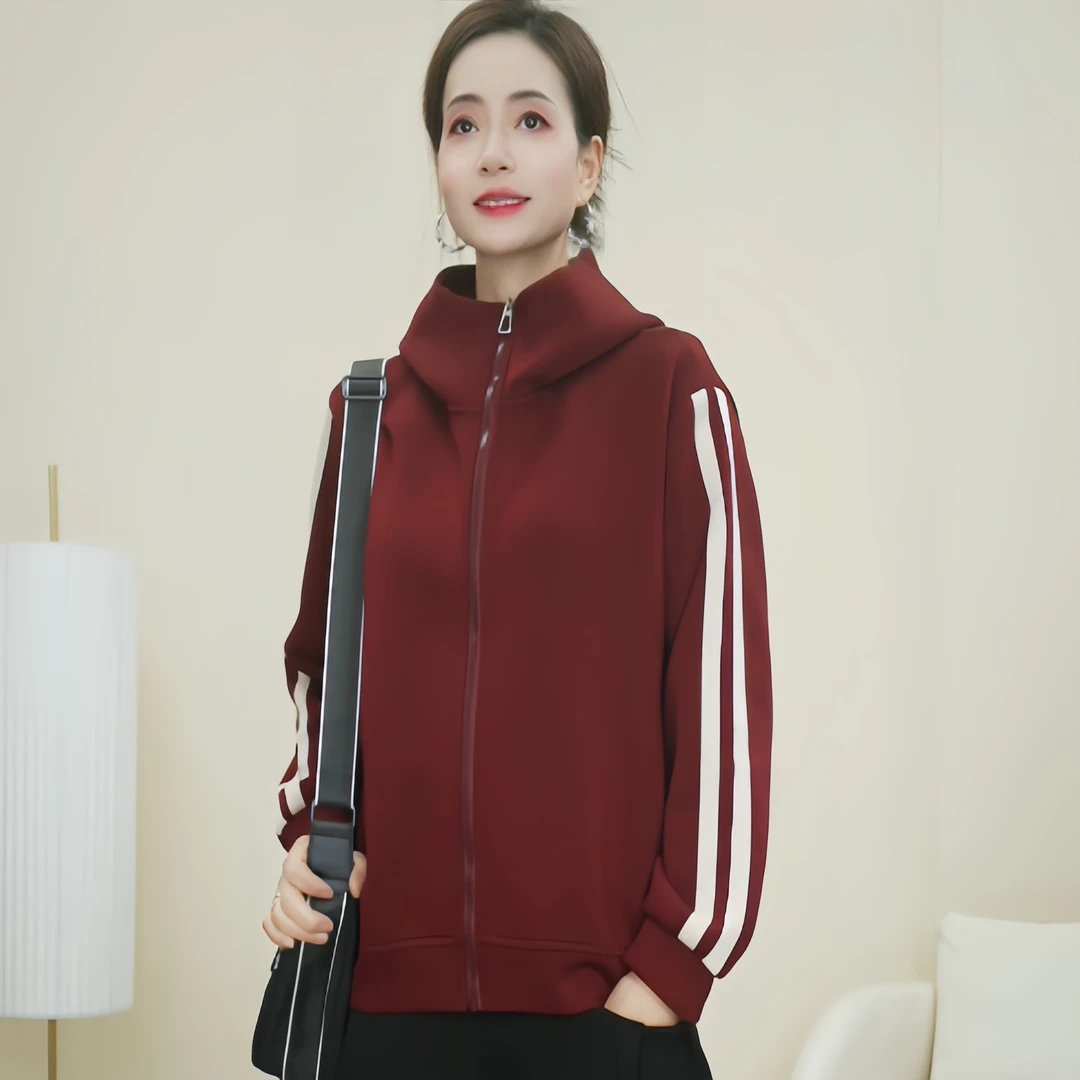 春季新款洋气宽松显瘦长袖外套春秋时尚休闲百搭开衫上衣女374