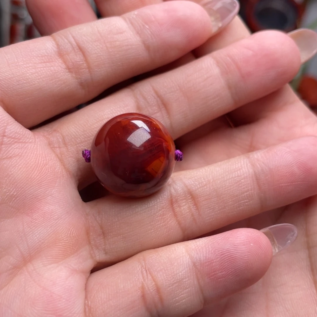 【闪购商品】未镶嵌19m牛血红单珠南红玛瑙