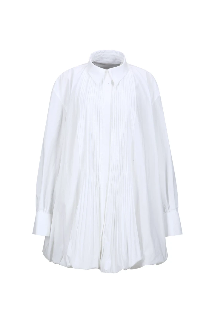 YCH花苞下摆中长衬衫