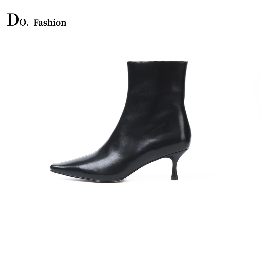 【Do.Fashion欧阳】手工定制 西班牙进口小羊皮时髦气垫高跟踝靴