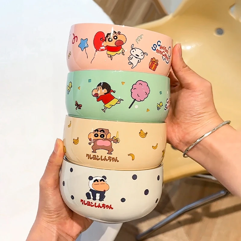 【摩登主妇&蜡笔小新】不锈钢碗儿童饭碗餐具宝宝吃饭专用辅食碗