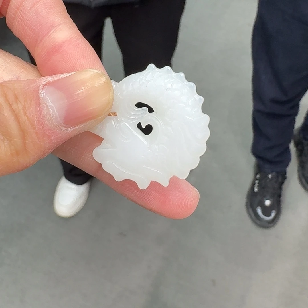 和田玉鱼化龙未镶嵌35刘洋卡30左右俄料