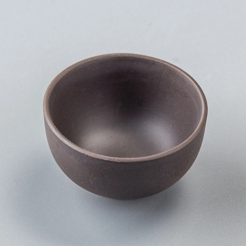 创意紫砂品茗杯功夫茶杯家用小号茶杯个人杯黑色紫砂品杯