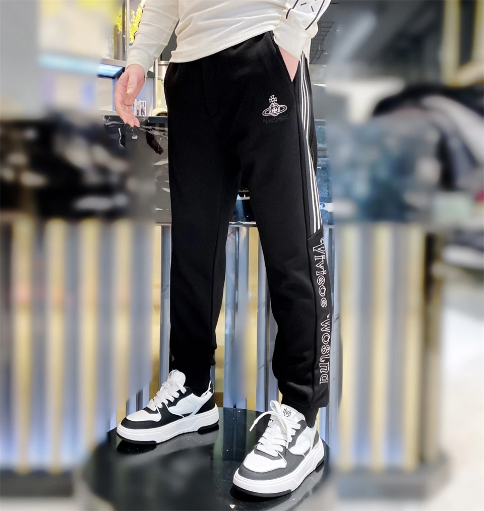 【陈先生】加绒休闲裤秋冬流行裤子冬天加厚网红款宽松时尚针织卫裤