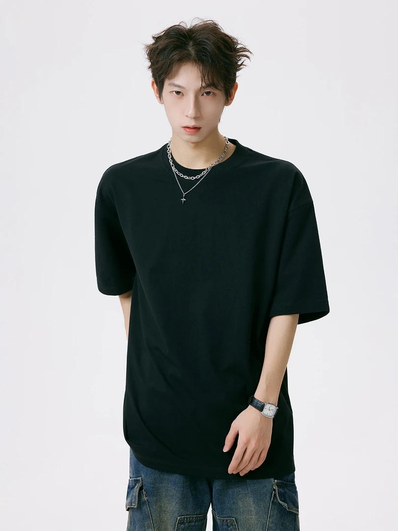 夏季凉感280g短袖冰皮透气吸汗防晒速干纯色圆领索罗娜凉感T恤