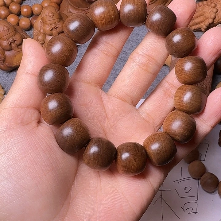 檀香木手串/手链老山檀香黑肉虎皮纹15/16檀香王