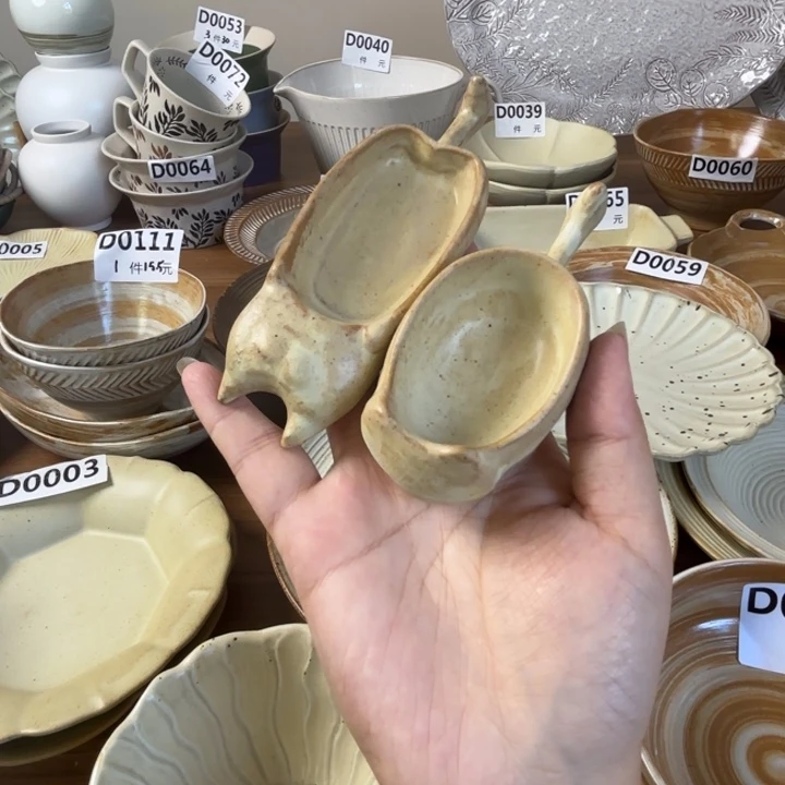 瓷猫咪味碟筷子架2个装