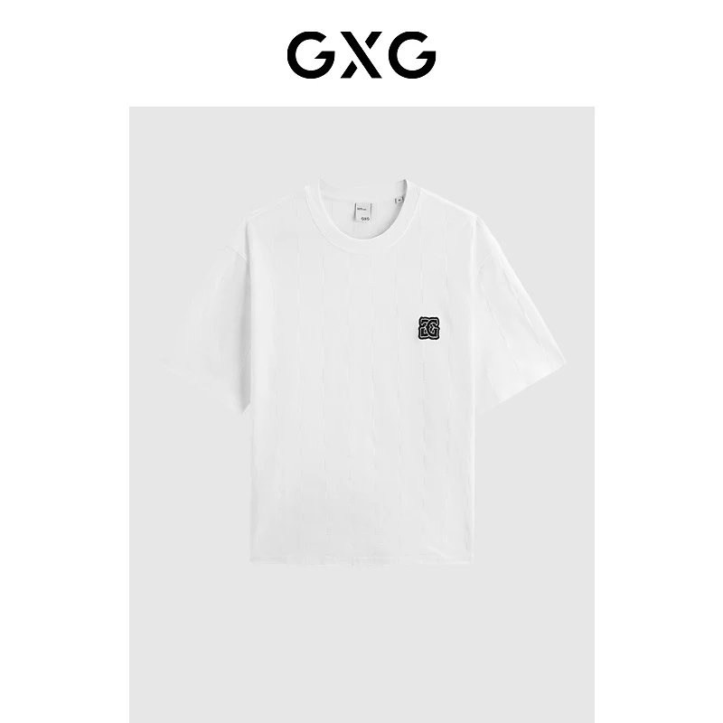 礼遇GXG男装 多色基础设计圆领短袖T恤经典百搭夏新品#G24X442134