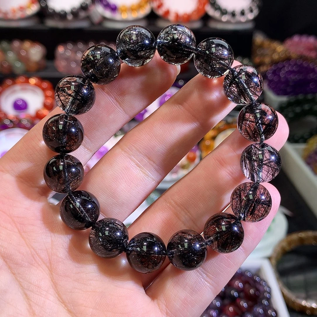 水晶手链未镶嵌黑发晶12+