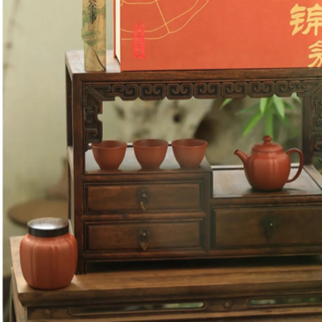 九瀚<花明锦簇套组> 赵庄朱泥大红袍 壶160cc茶叶罐270cc