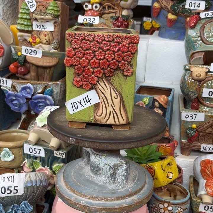 紫砂花盆粗陶材质多肉花盆