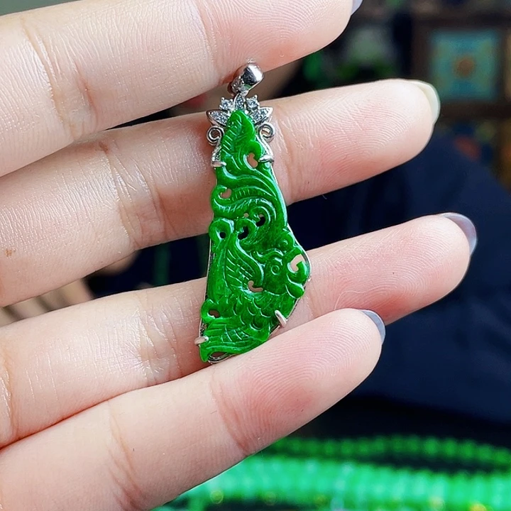 翡翠银S925镶嵌颈饰多样性