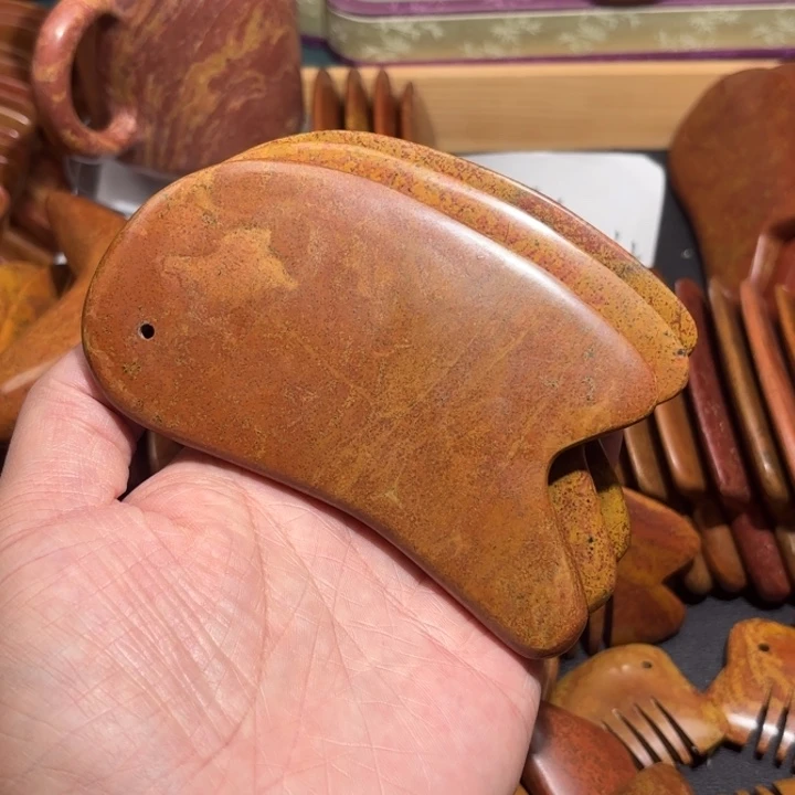 红砭石薄边款刮痧板