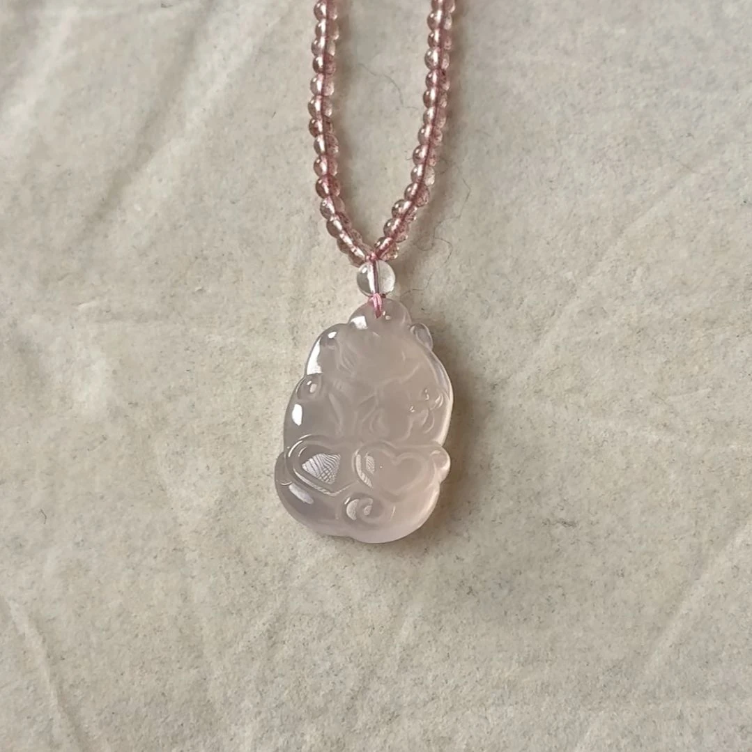 颈饰合金芙蓉石设计款