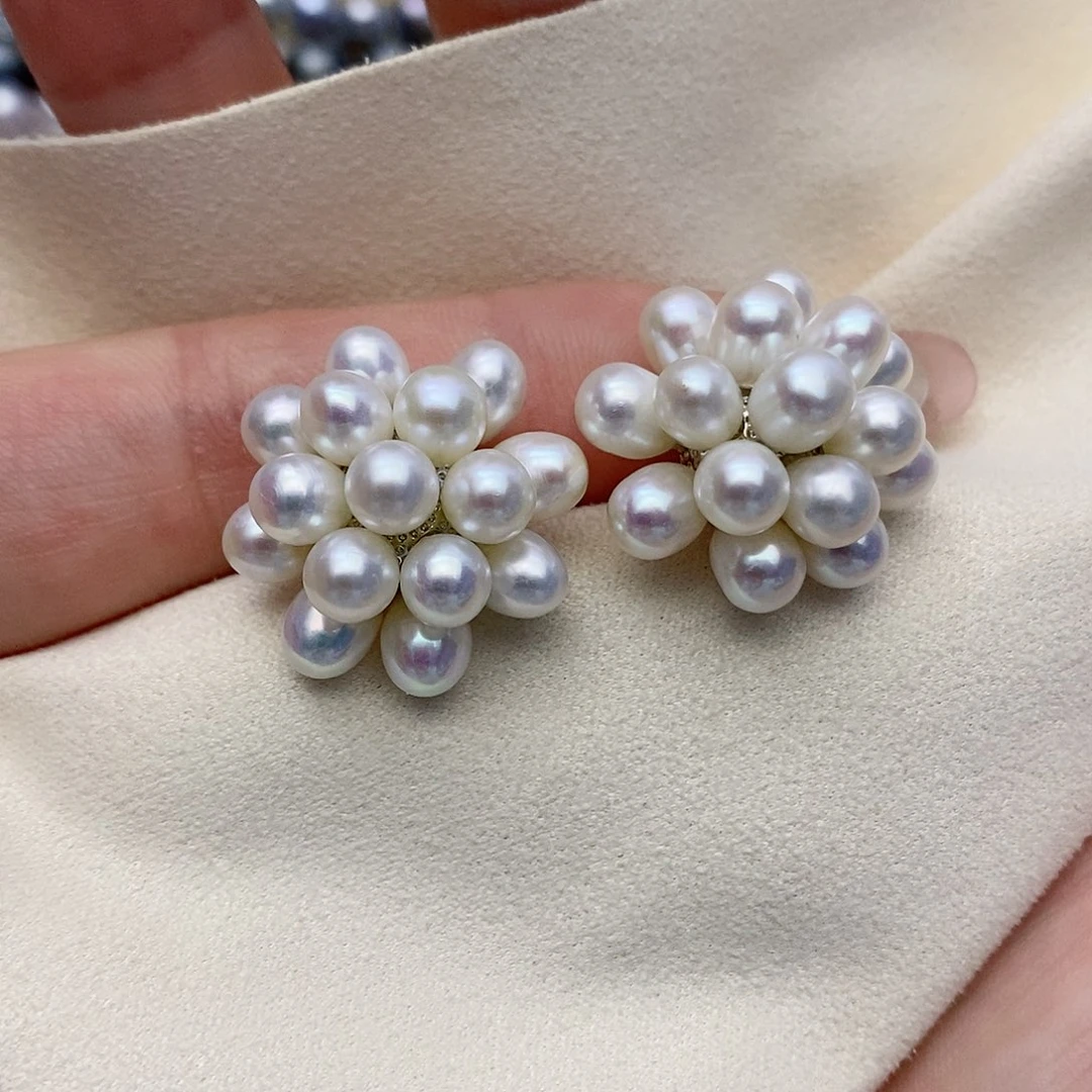 【闪购商品】银S925镶嵌淡水珍珠耳饰