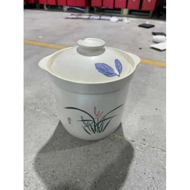景德镇珍宝砂锅2624带手绘盖