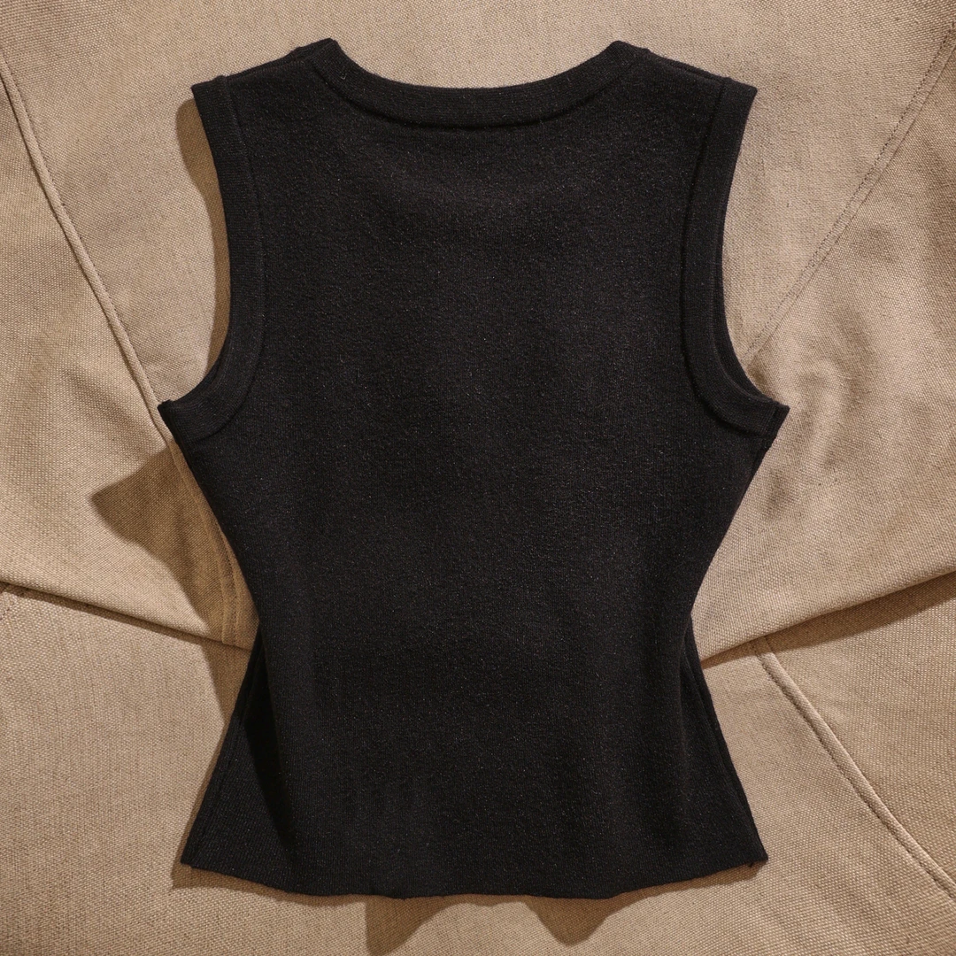 时尚新款简约字母刺绣性感辣妹气质小吊带背心女高级感外穿上衣女