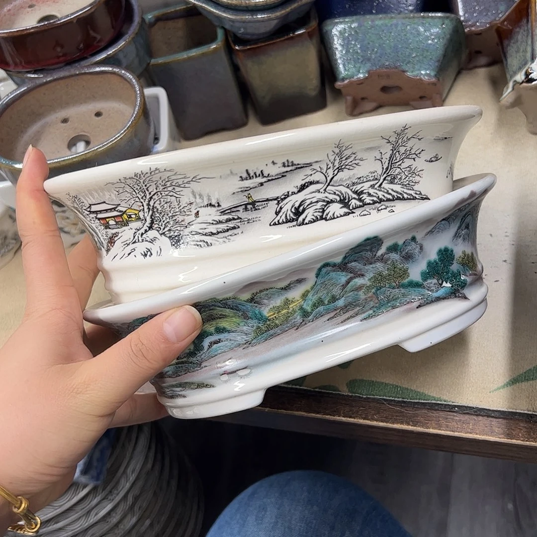 花盆紫砂720号瑕疵2个22/18/6.5cm福利