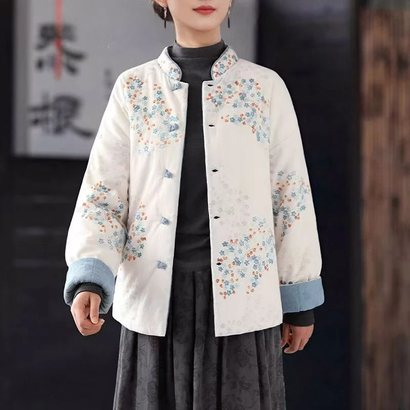 【双面双穿】女装棉服棉衣复古中式外套小众秋冬款中年洋气女外衣