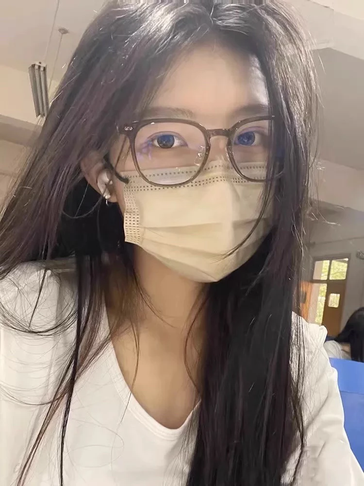 （含镜片）冷茶色高级感素颜近视可配度数防蓝光大框大脸显瘦镜框