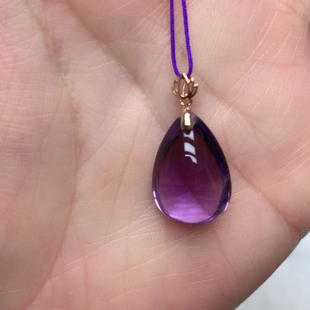 18K金镶嵌紫晶吊坠(赠链)L