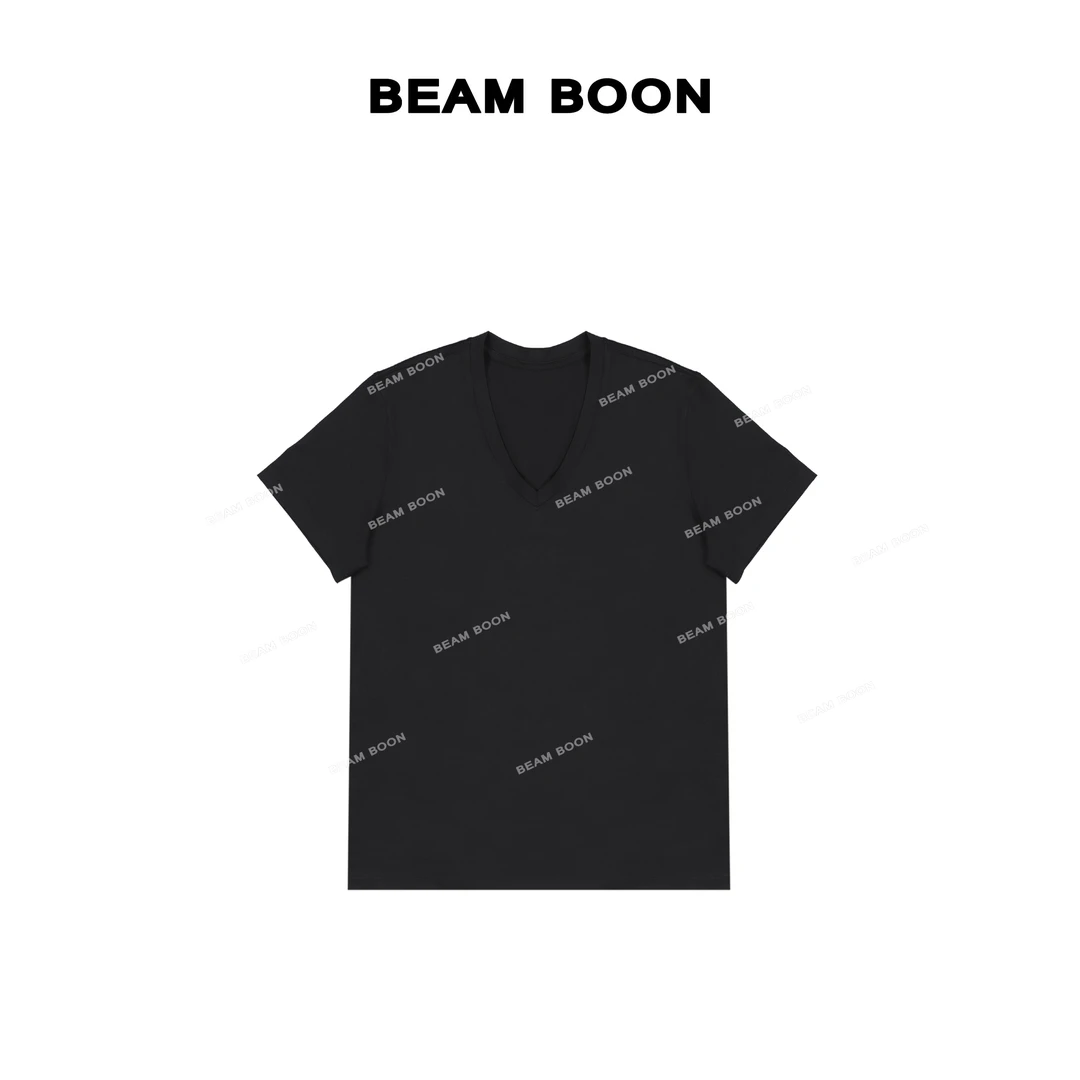 Beam Boon|【集邮T】裸感超柔绵软莱赛尔coolmax显瘦V领百搭短袖