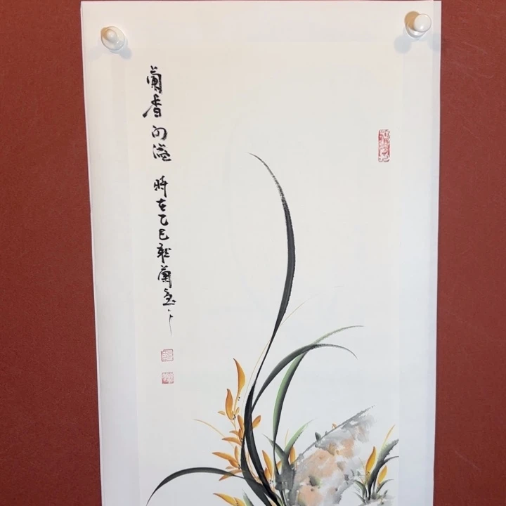 国画听兰老师花鸟
