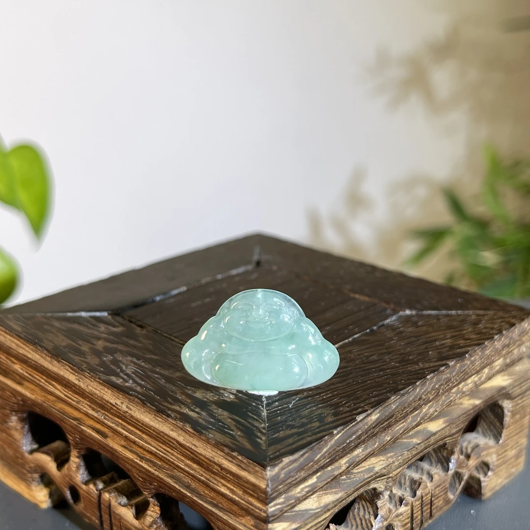 JXW14-210 天然缅甸A货翡翠 佛公