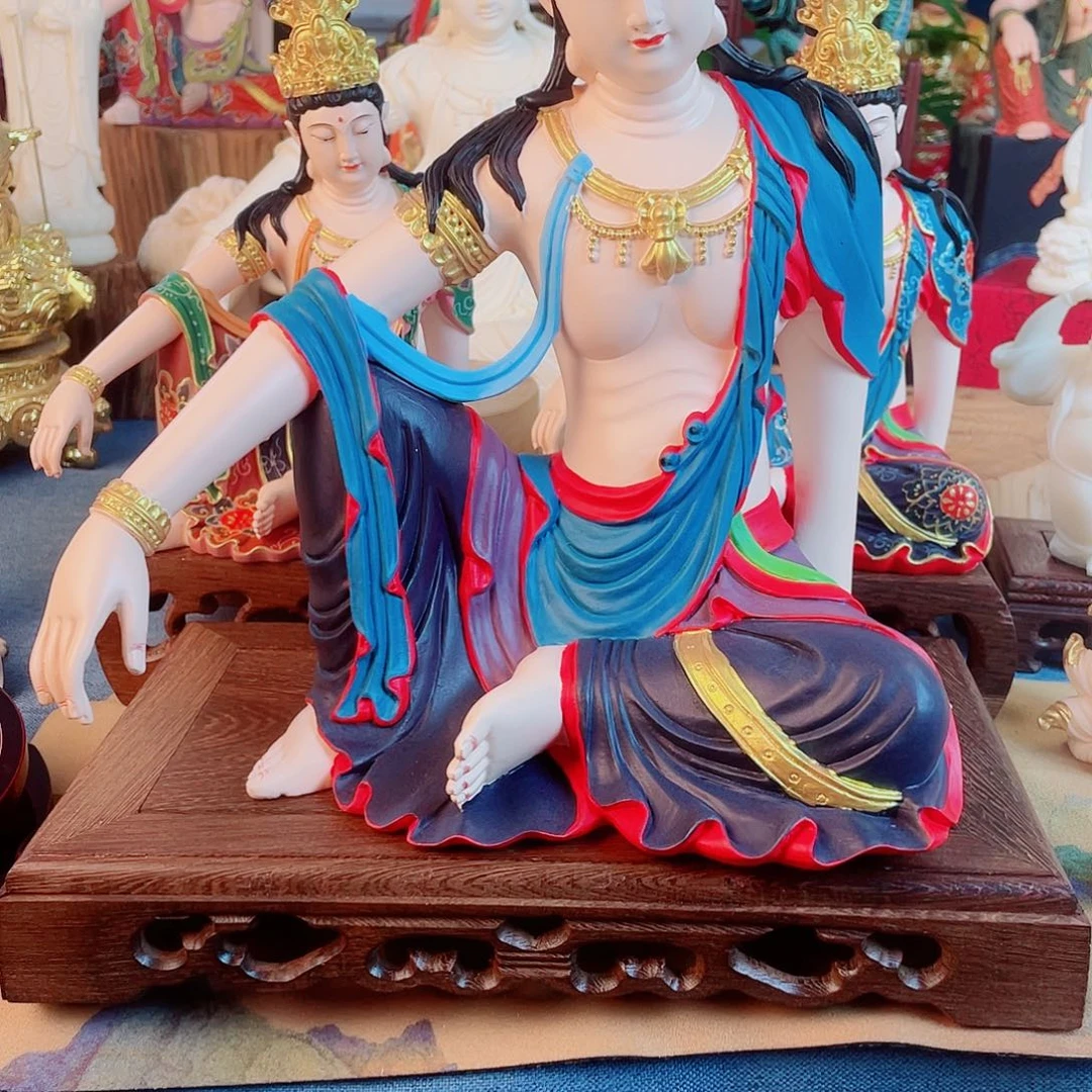 卐***石材自在观音摆件30