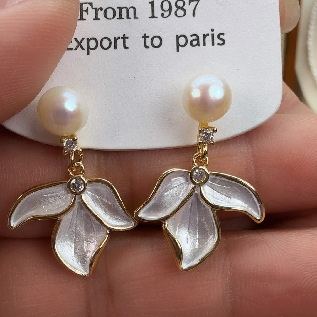 淡水珍珠耳饰未镶嵌57