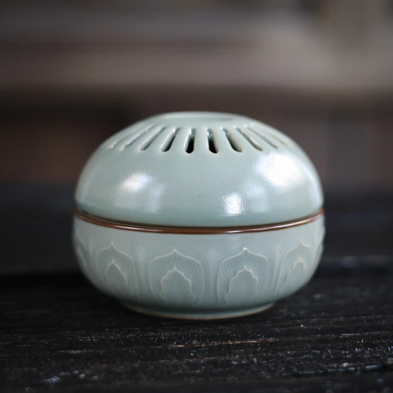 【佳香】 芭蕉叶香炉(斋居底款)（Q7559）