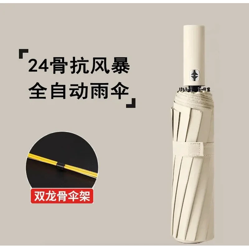 24骨折叠抗风暴全自动雨伞女晴雨两用遮阳防晒太阳伞耐用