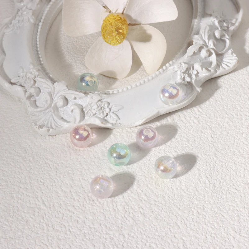 梦幻人鱼姬泡泡散珠diy手工串珠纽扣配件材料手链项链饰品配件