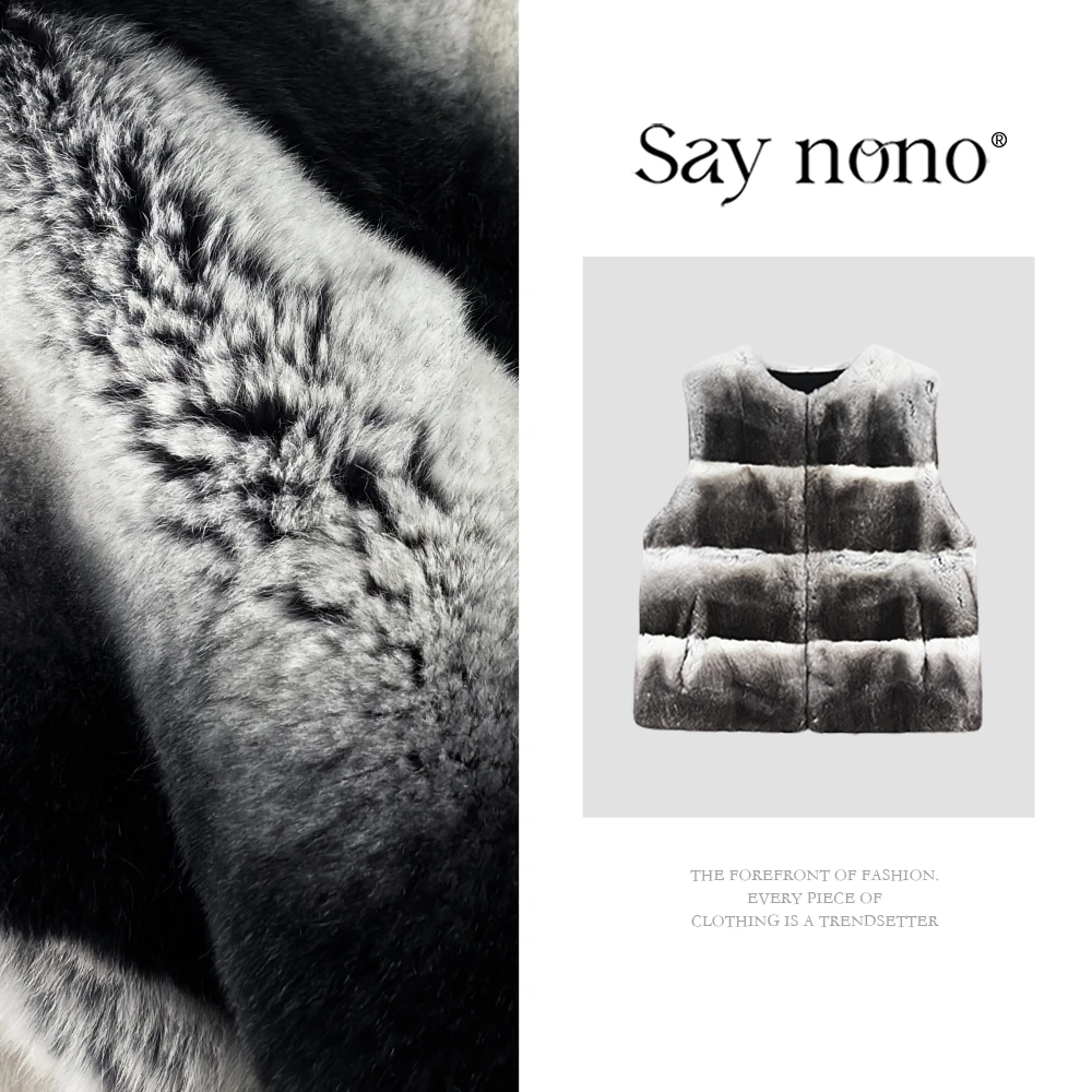 懒猫nono│Saynono 时尚轻奢气质设计感獭兔马甲上衣外套 ZS10102