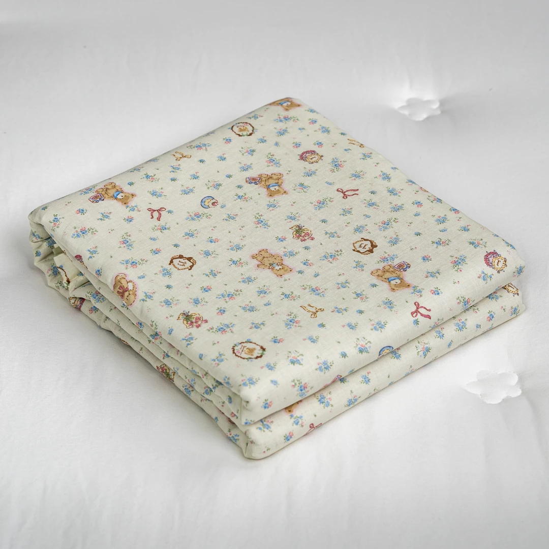 【京かわ会社】高端双层纱被罩 碎花小熊