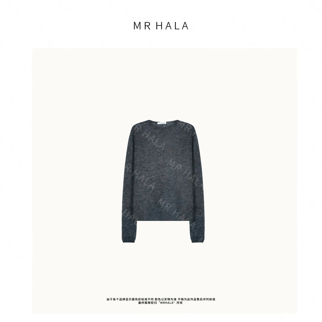 MRHALA 照夜精织马海毛长袖毛衣女 HM41075