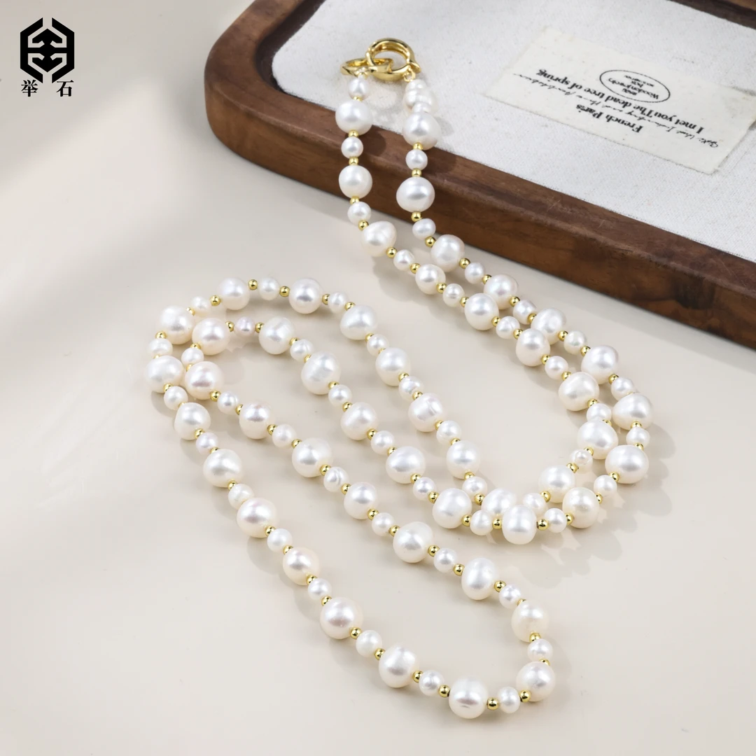 【举石饰品】X0223-77-64珍珠项链（一件发/约4-6mm）T