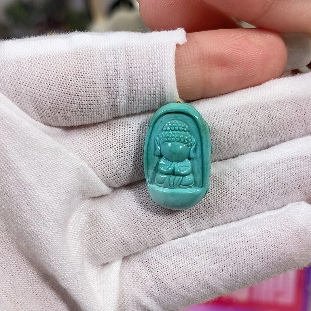 美***子绿松石未镶嵌珠宝奇石